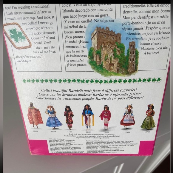 Barbie Irish Doll 1994 Special Edition Dolls of the World Collection 12998 - Picture 6 of 6